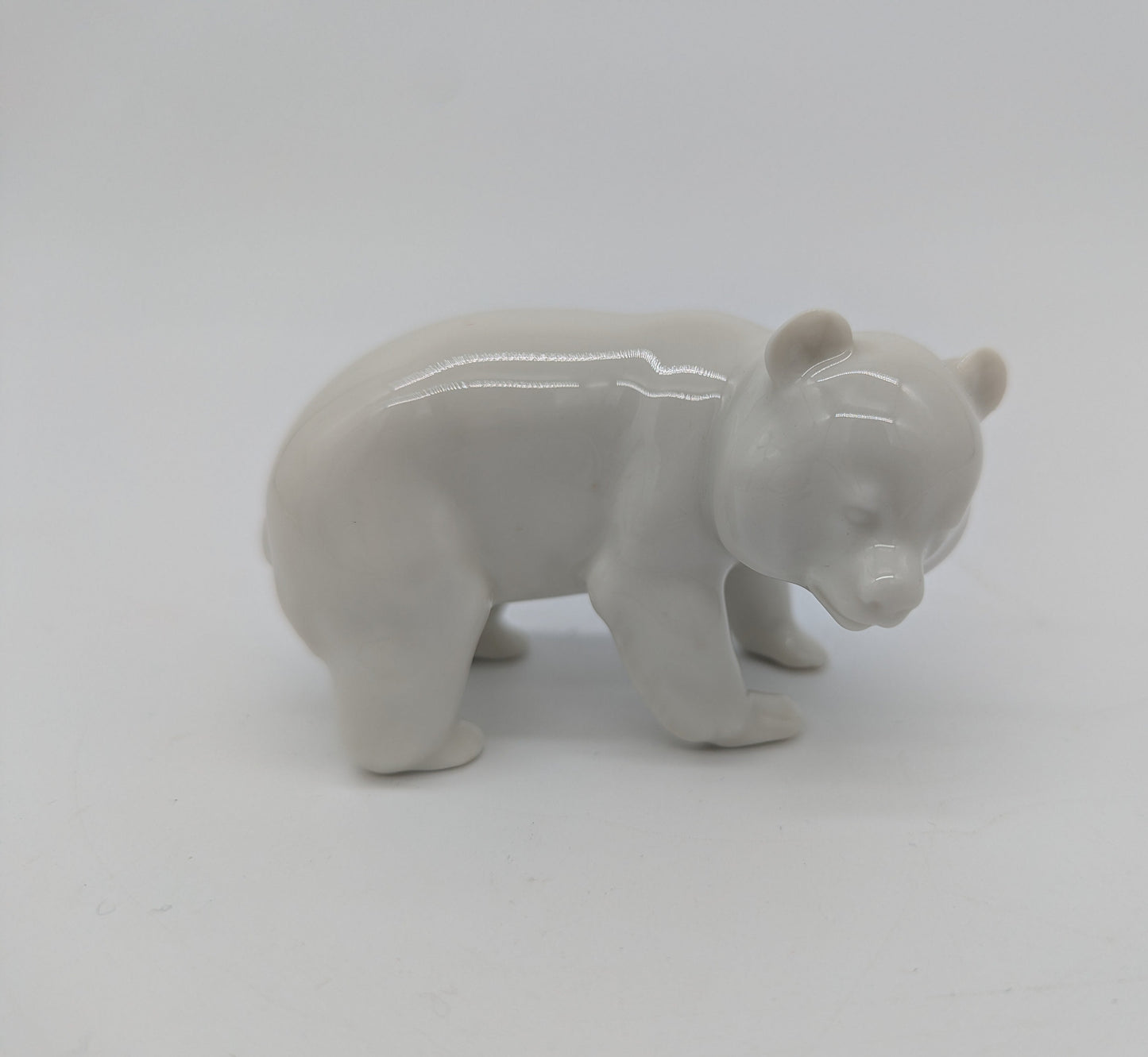 Porzellanfigur Bär Weiß Heinrich Germany Tierfigur