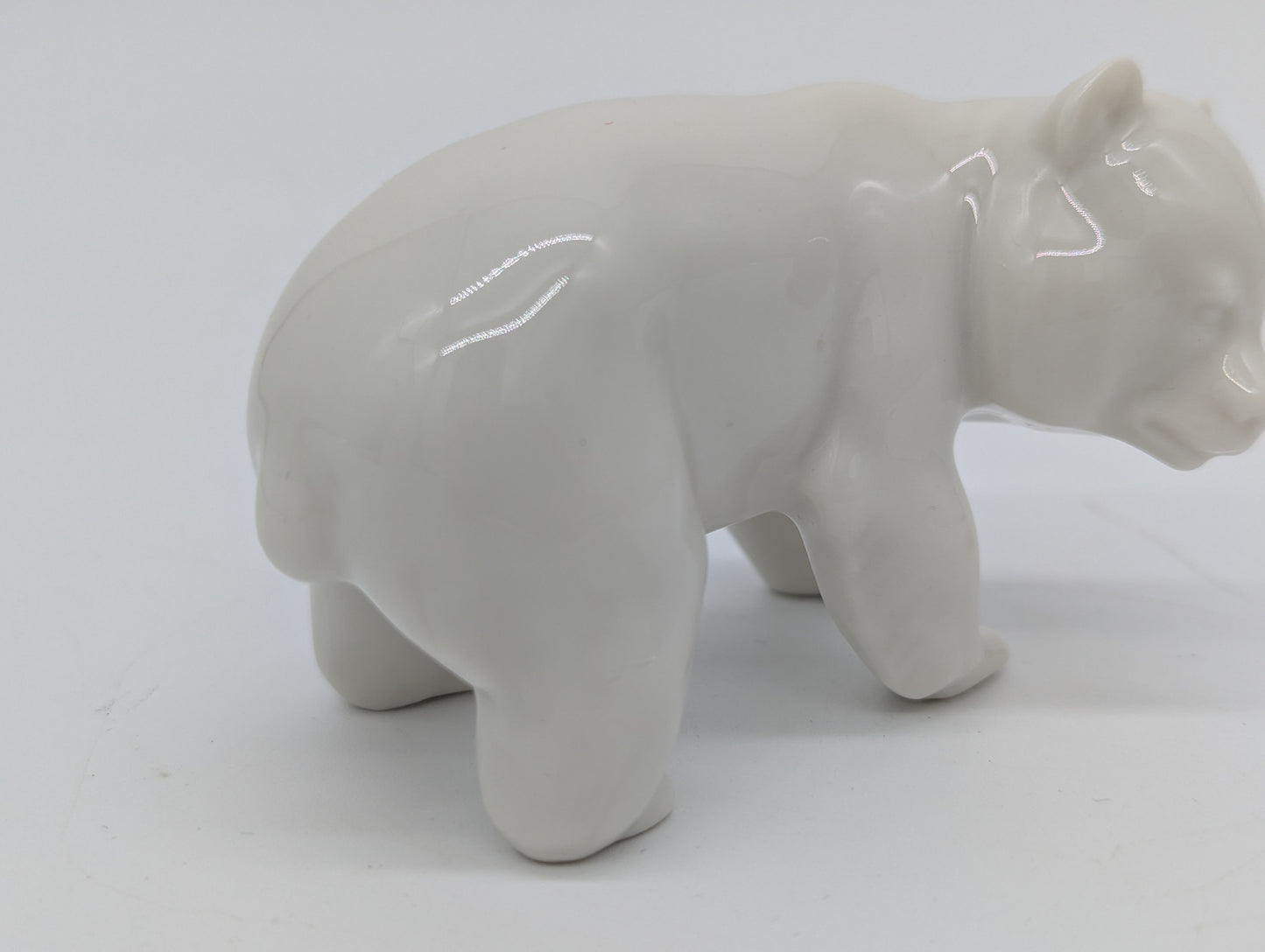 Porzellanfigur Bär Weiß Heinrich Germany Tierfigur