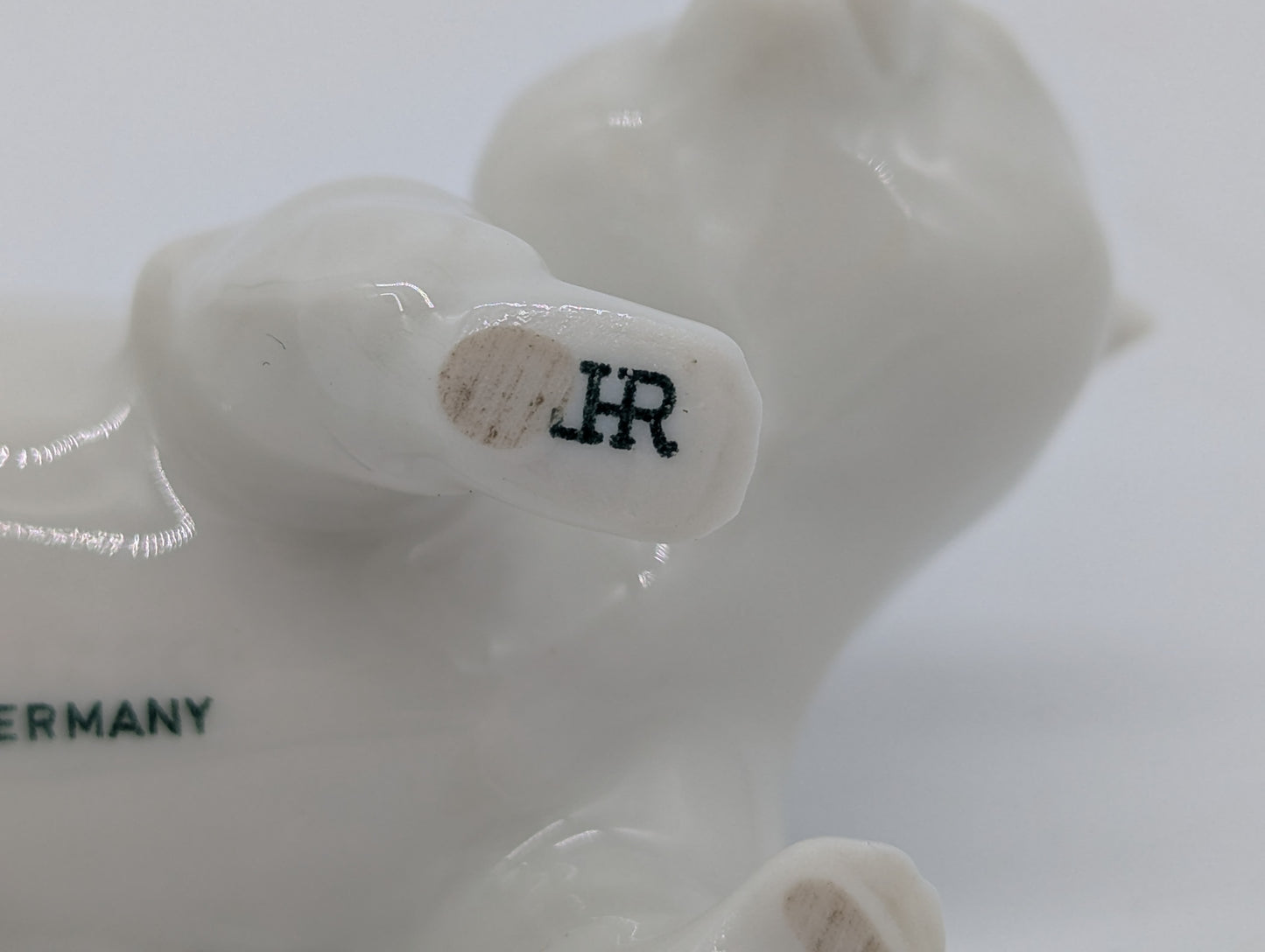 Porzellanfigur Bär Weiß Heinrich Germany Tierfigur