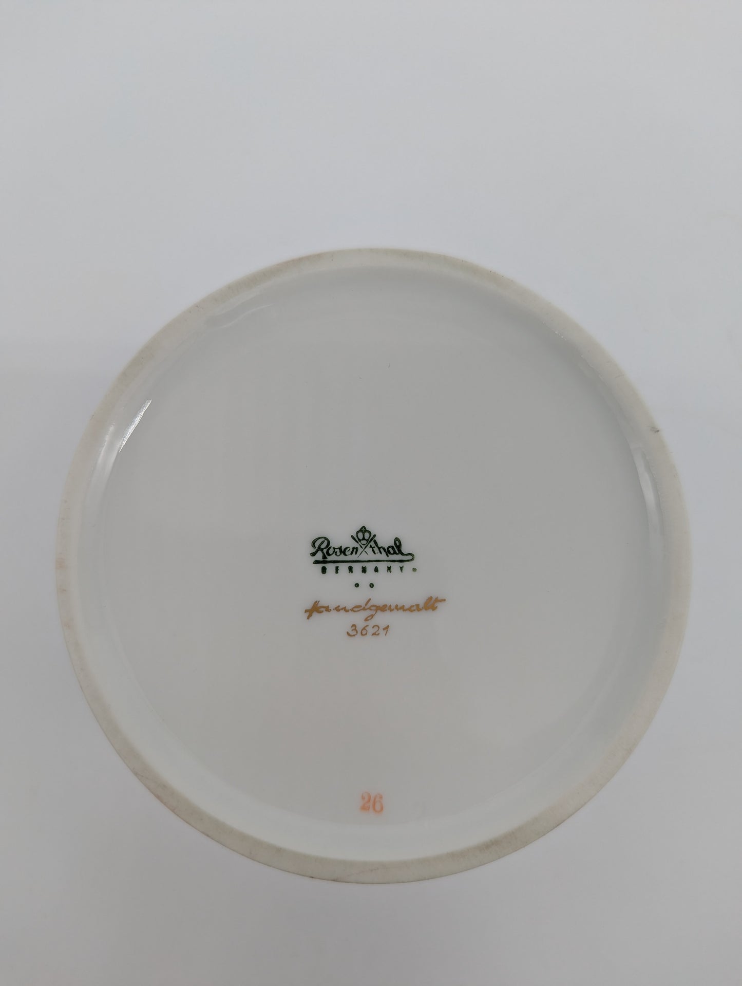 Rosenthal Porzellan Keksdose Weiß Gold Reliefdekor handgemalt