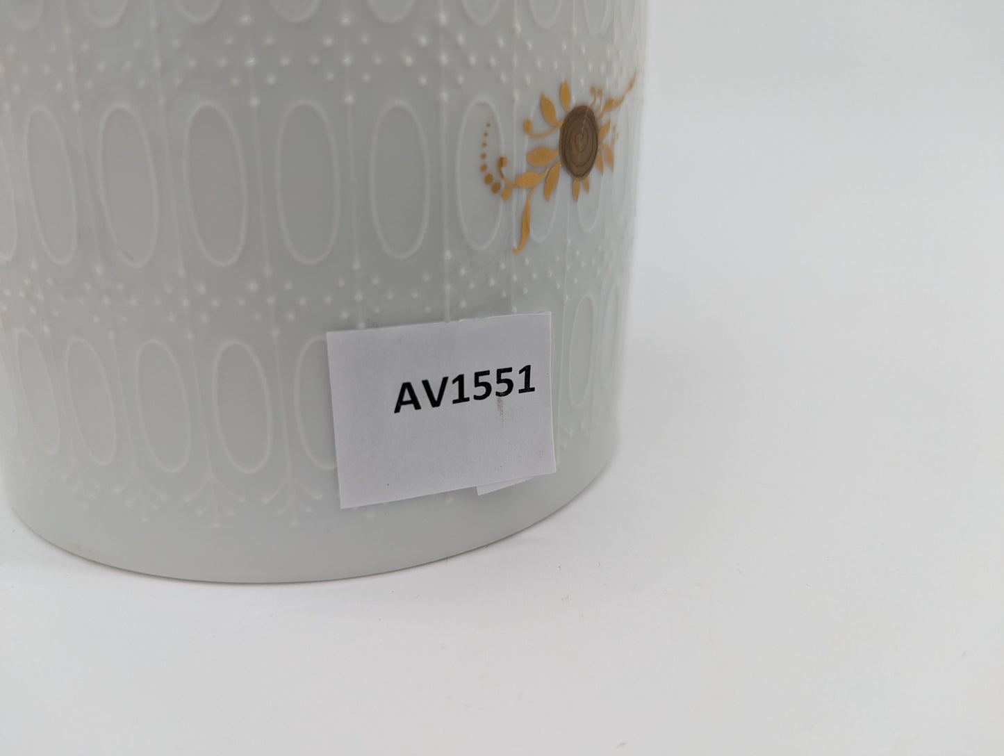 Rosenthal Porzellan Keksdose Weiß Gold Reliefdekor handgemalt