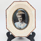 Lupenmalerei Miniaturmalerei Porträt Auguste Viktoria im verzierten Rahmen