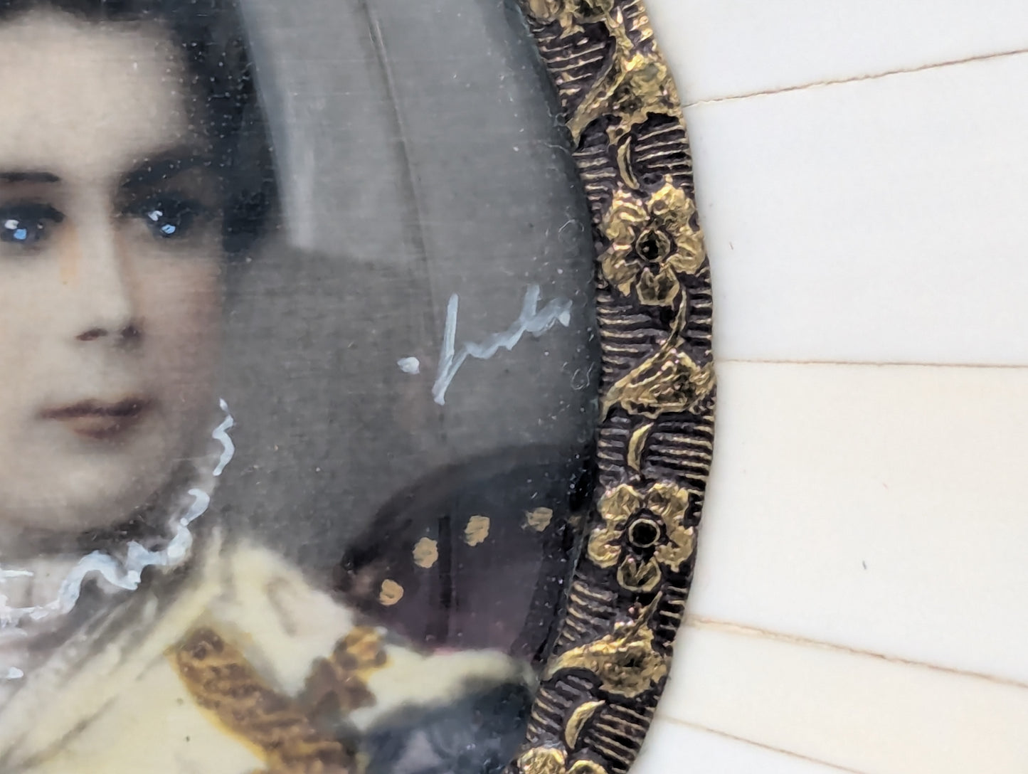 Lupenmalerei Porträt König Ludwig II. von Bayern nach J. Stieler