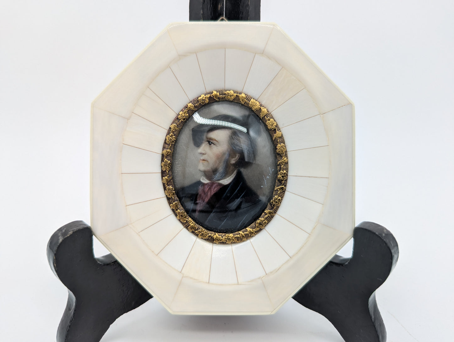 Lupenmalerei Richard Wagner nach Joseph Stieler Miniaturmalerei