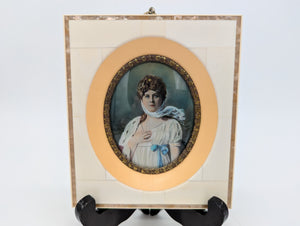 Lupenmalerei Miniaturmalerei Porträt einer Dame nach Lotzmann Klassische Kunst