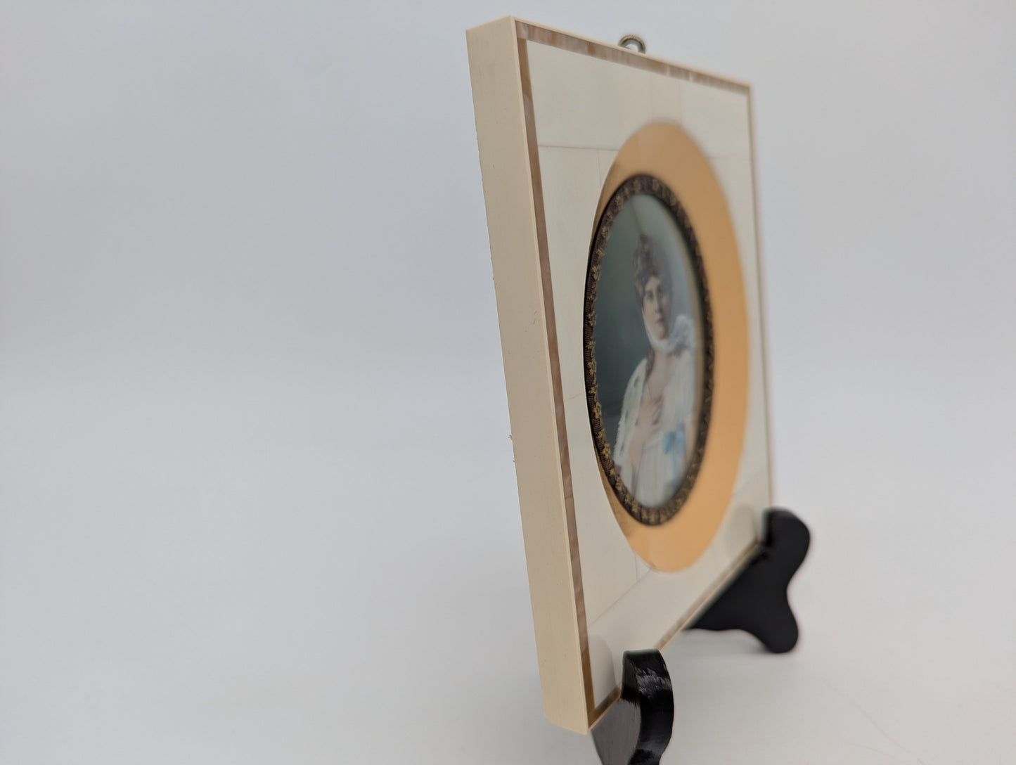 Lupenmalerei Miniaturmalerei Porträt einer Dame nach Lotzmann Klassische Kunst