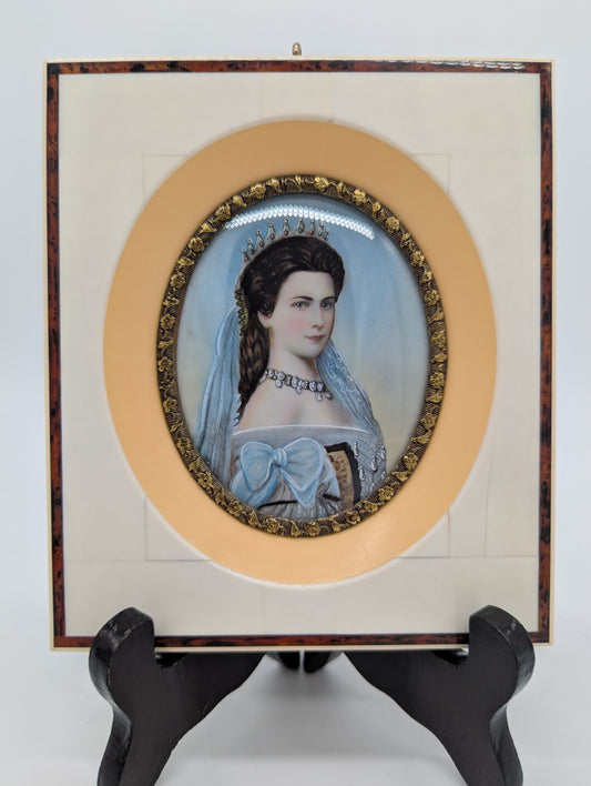 Lupenmalerei Miniaturmalerei Porträt Kaiserin Elisabeth Sisi Klassische Kunst