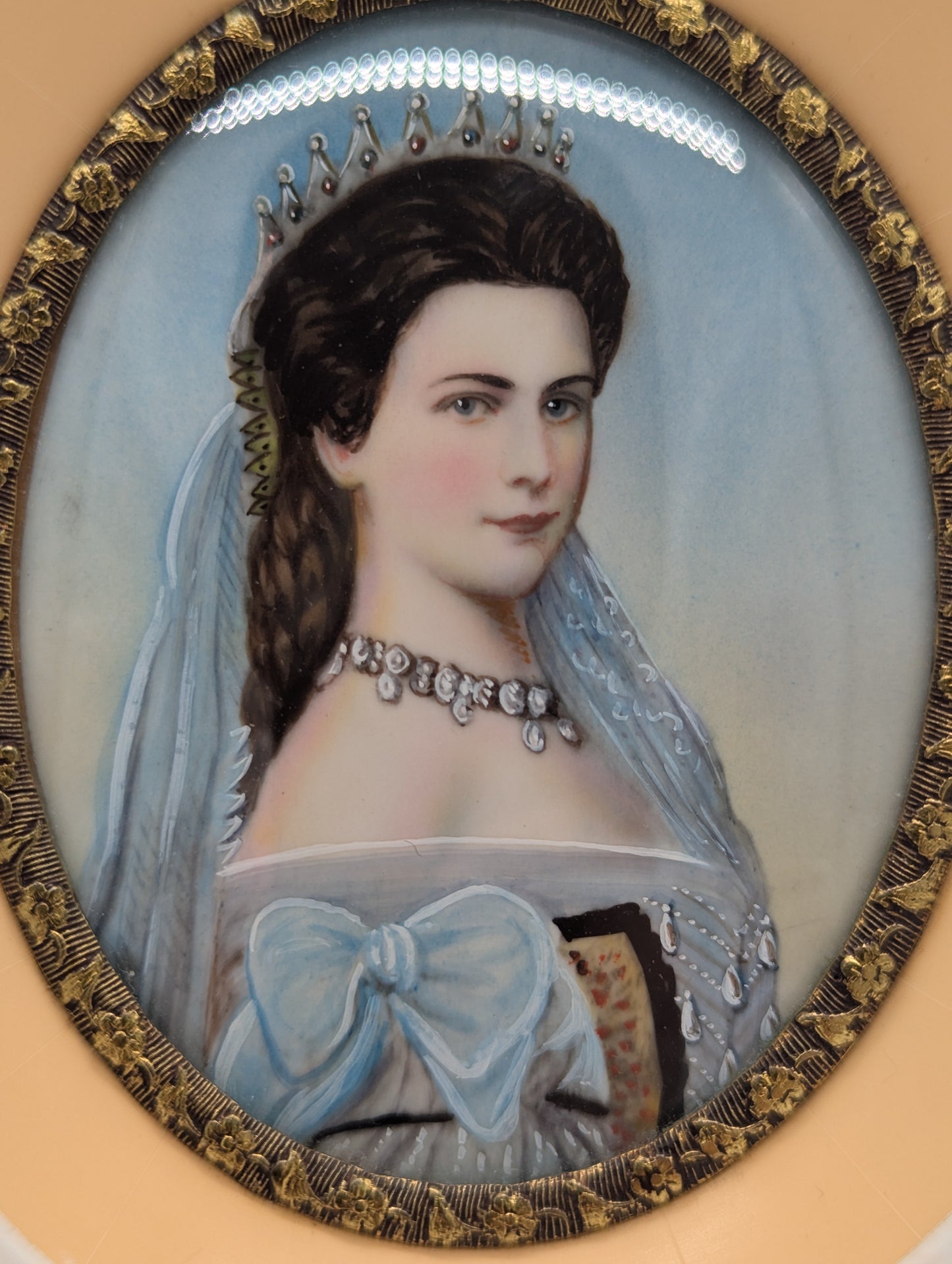 Lupenmalerei Miniaturmalerei Porträt Kaiserin Elisabeth Sisi Klassische Kunst