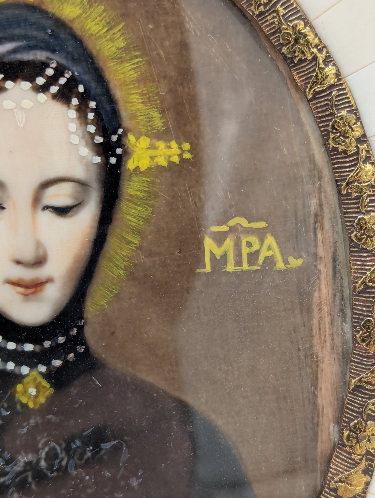 Lupenmalerei Miniaturmalerei Gnadenbild St Matthias Trier Religiöse Kunst Ikone