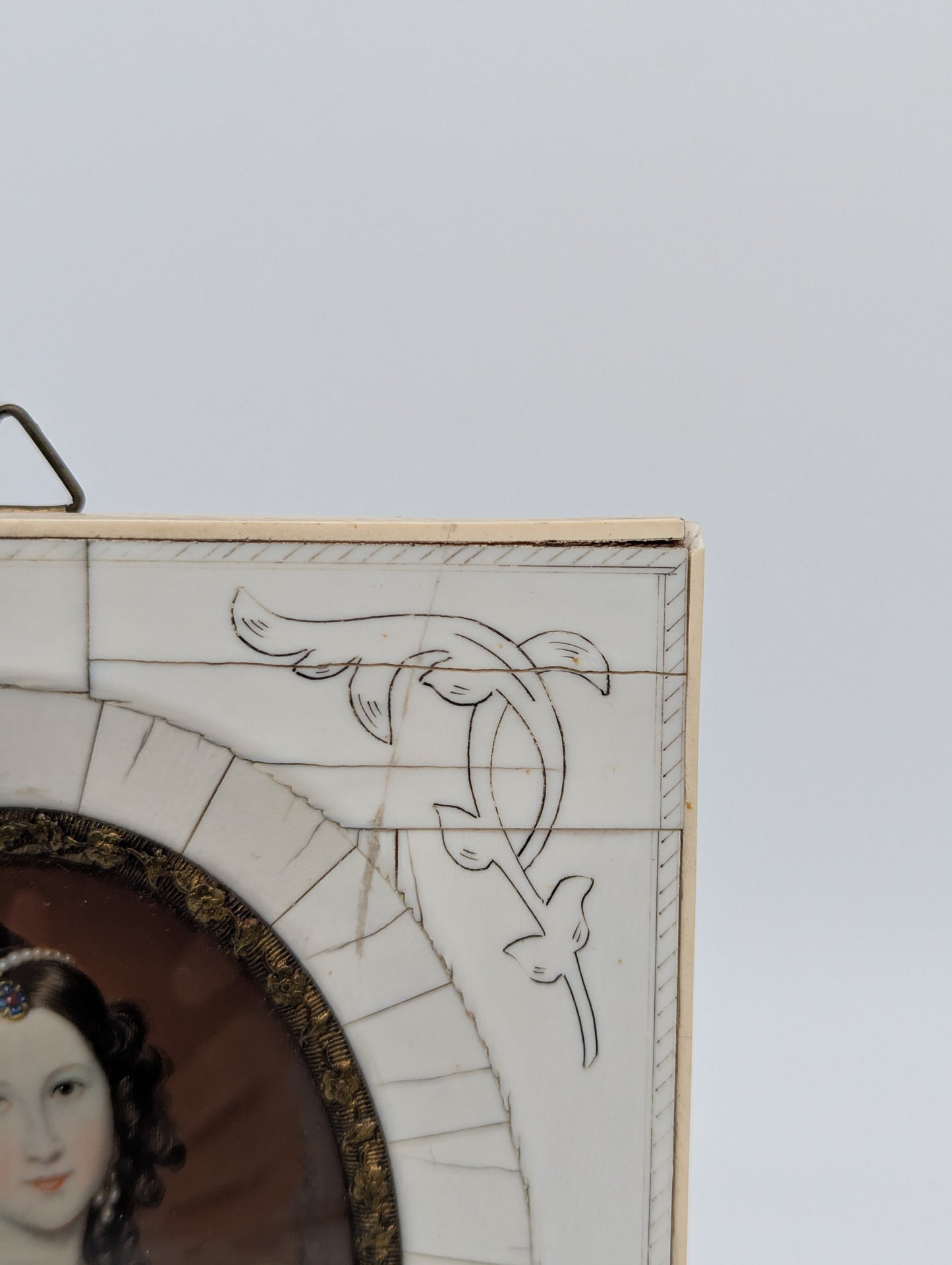 Lupenmalerei Porträt Prinzessin Charlotte von Hagen nach Joseph Stieler