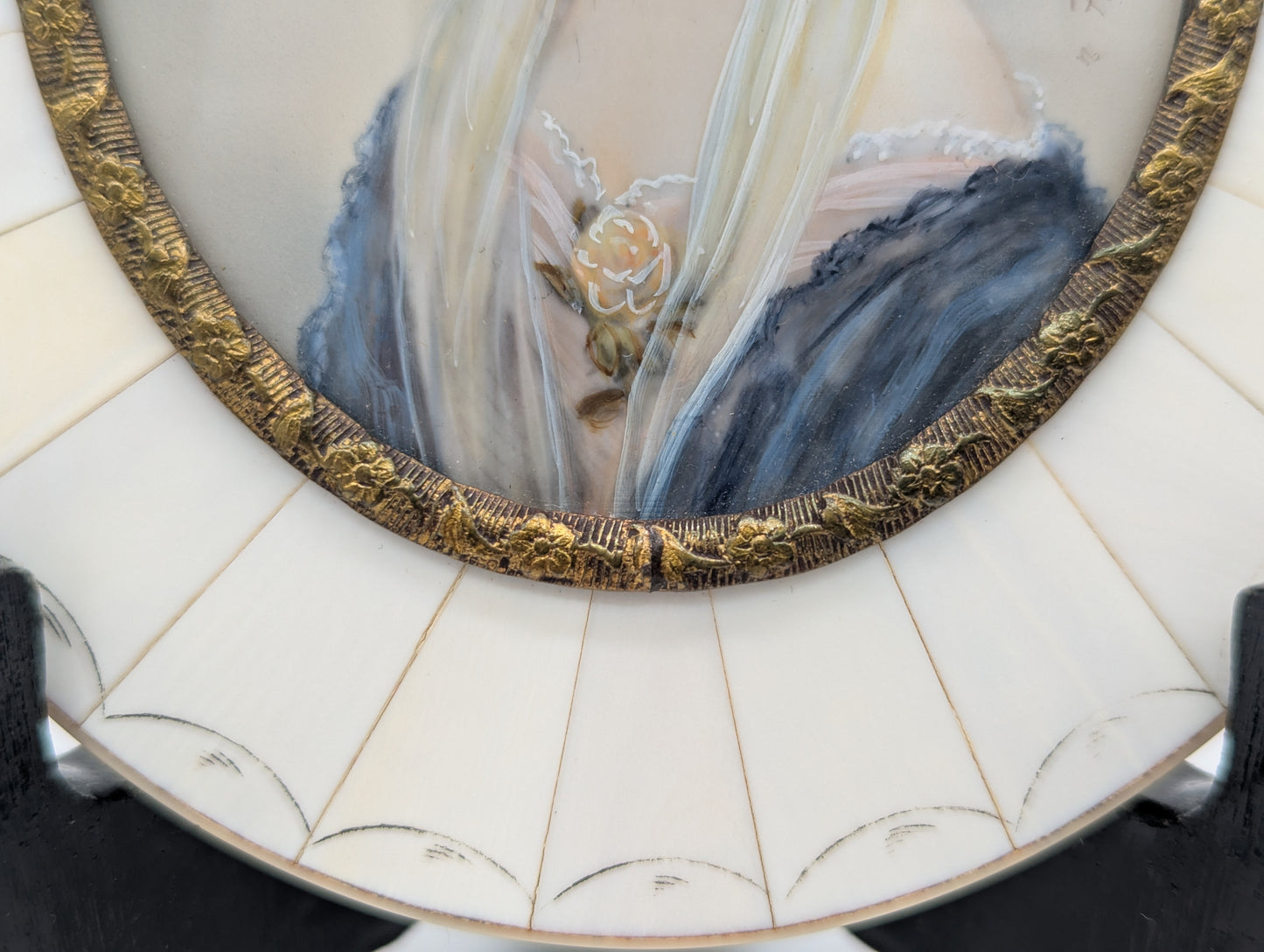 Gräfin Széchényi Lupenmalerei Porträt Miniatur signiert Füger