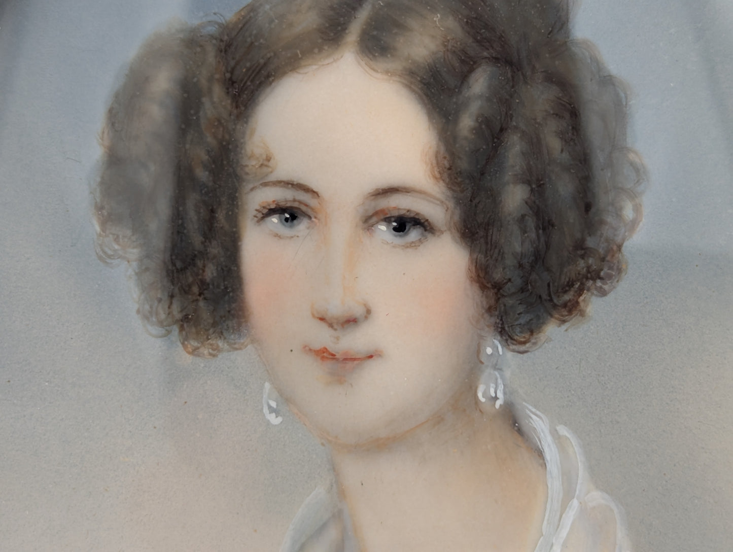 Gräfin Széchényi Lupenmalerei Porträt Miniatur signiert Füger