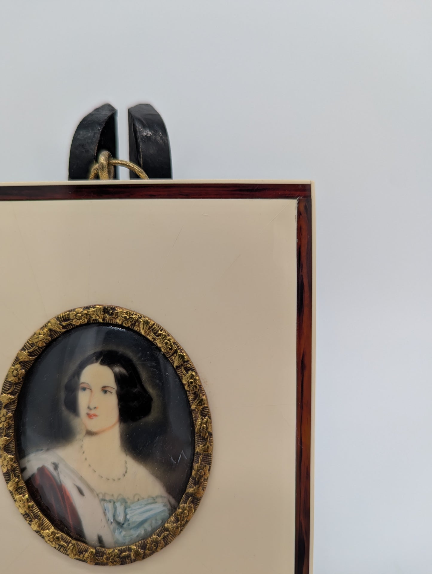 Marie von Bayern Lupenmalerei Porträt Miniatur im rechteckigen Rahmen