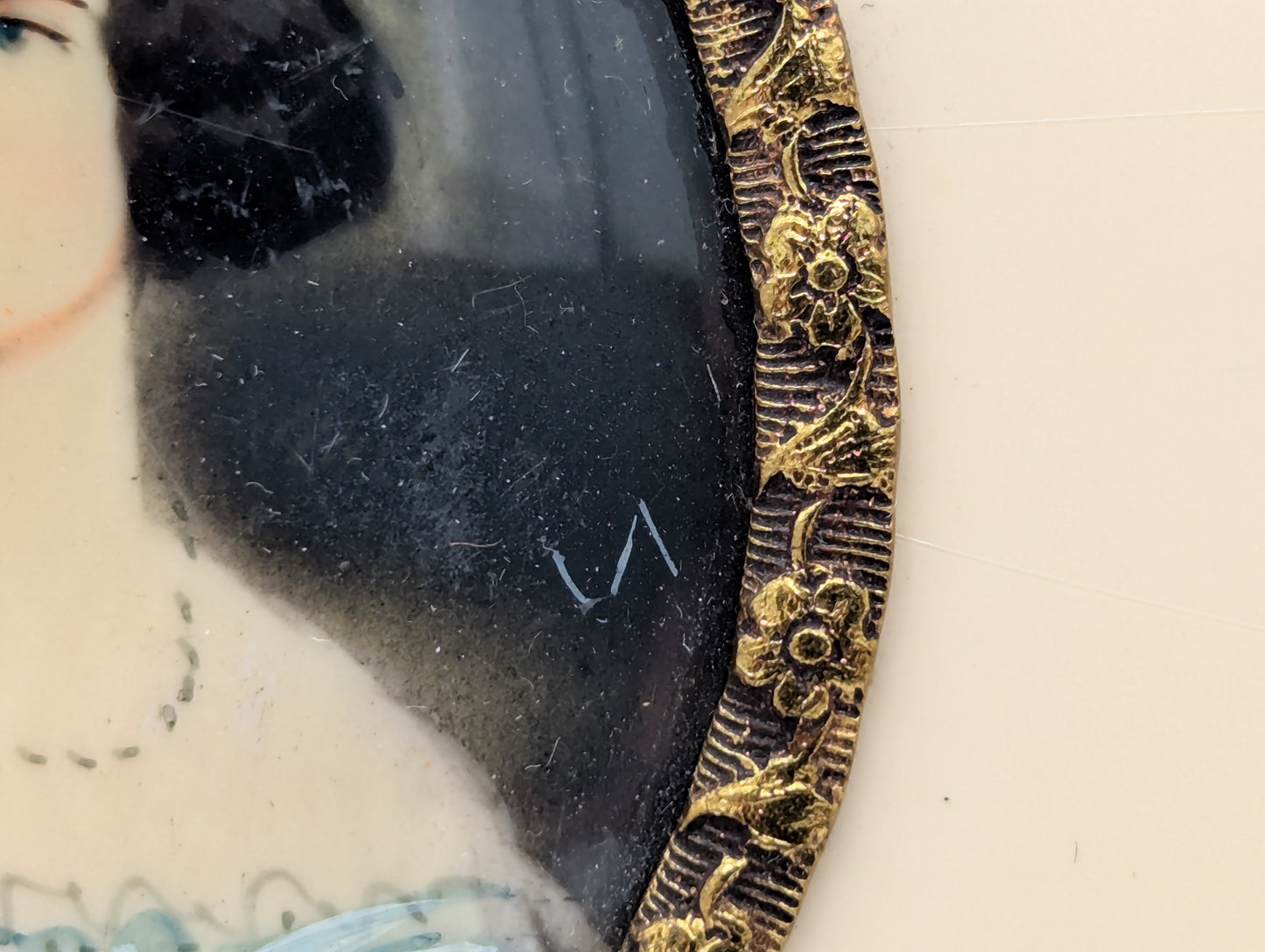 Marie von Bayern Lupenmalerei Porträt Miniatur im rechteckigen Rahmen