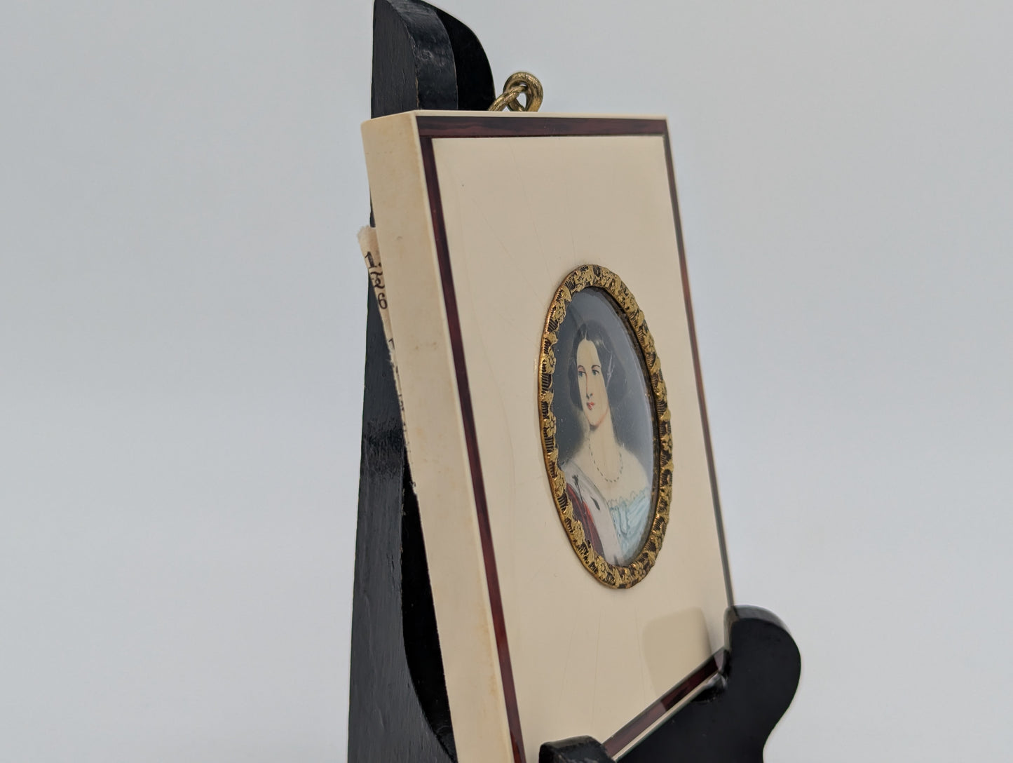 Marie von Bayern Lupenmalerei Porträt Miniatur im rechteckigen Rahmen