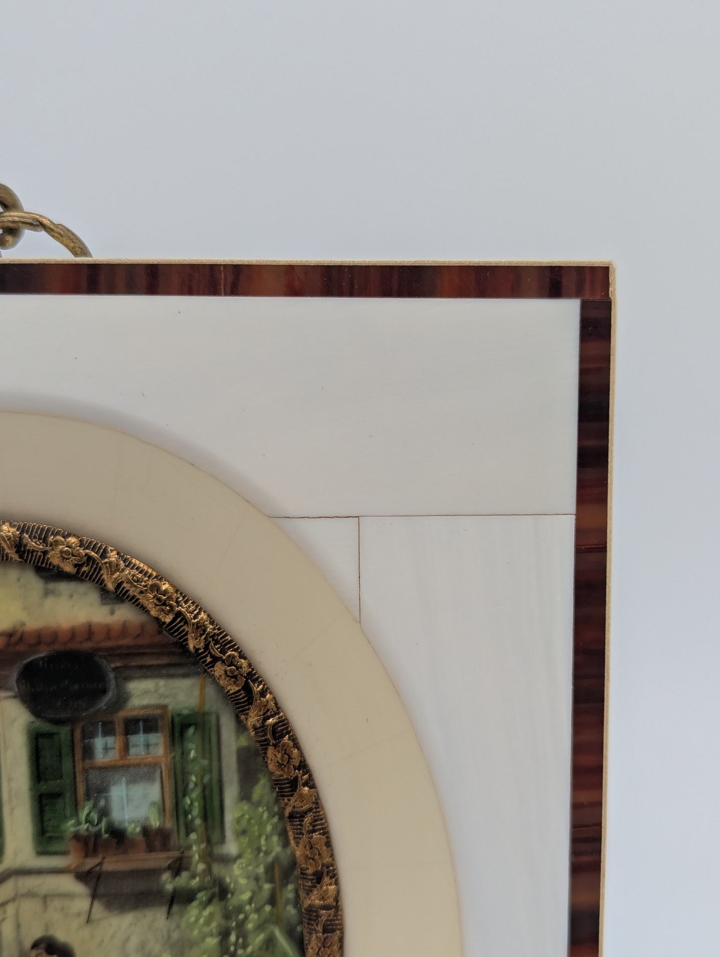 Lupenmalerei Der Gratulant nach Spitzweg feine Porträt Miniatur im Rahmen