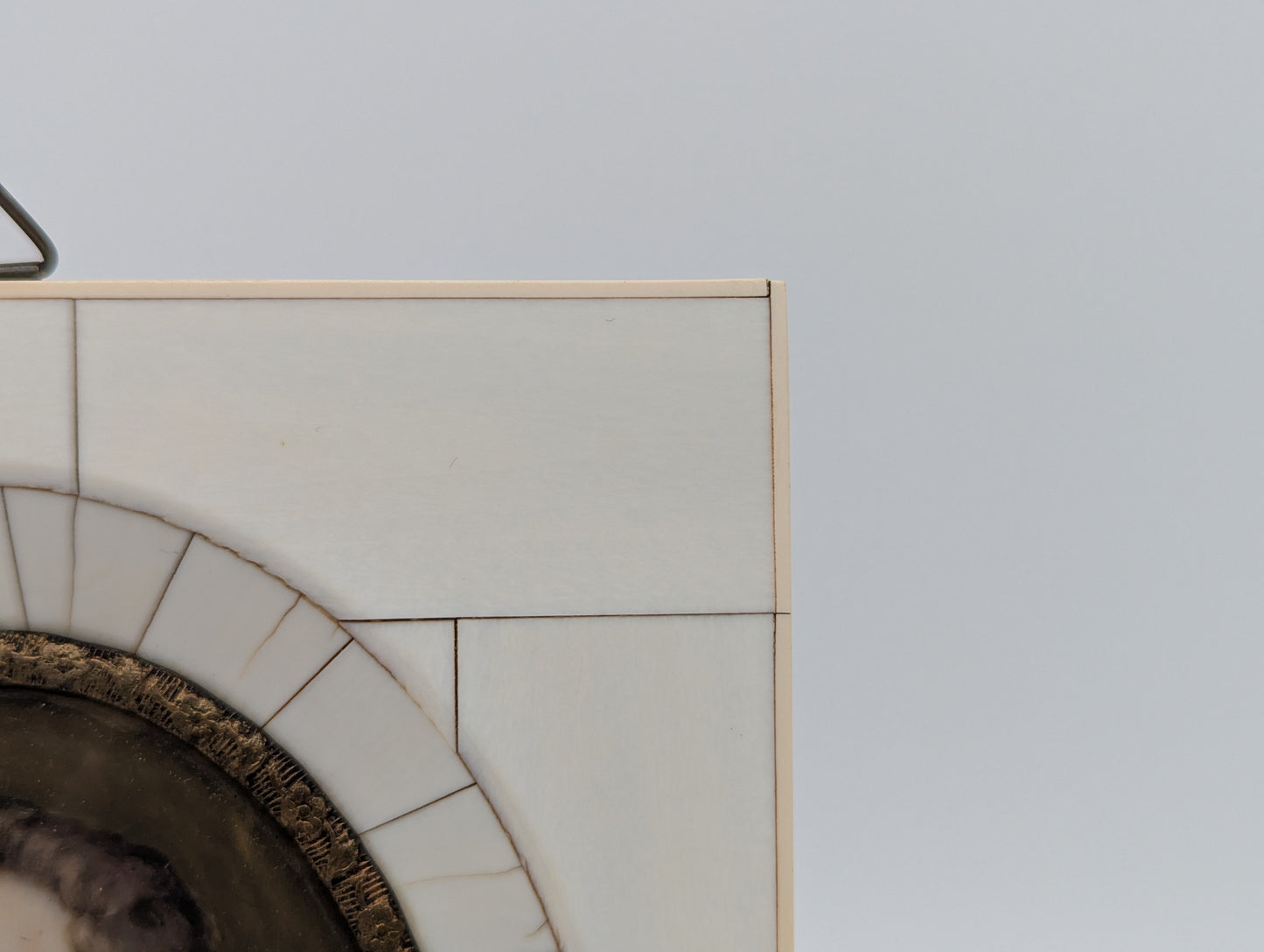 Lupenmalerei Franz Schubert feine Porträt Miniatur im ovalen Rahmen Bild