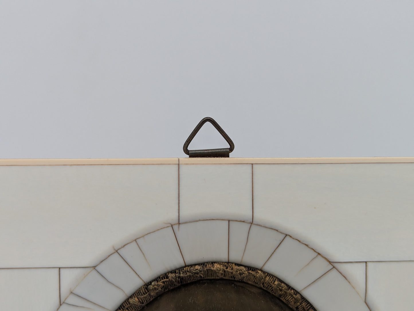 Lupenmalerei Franz Schubert feine Porträt Miniatur im ovalen Rahmen Bild