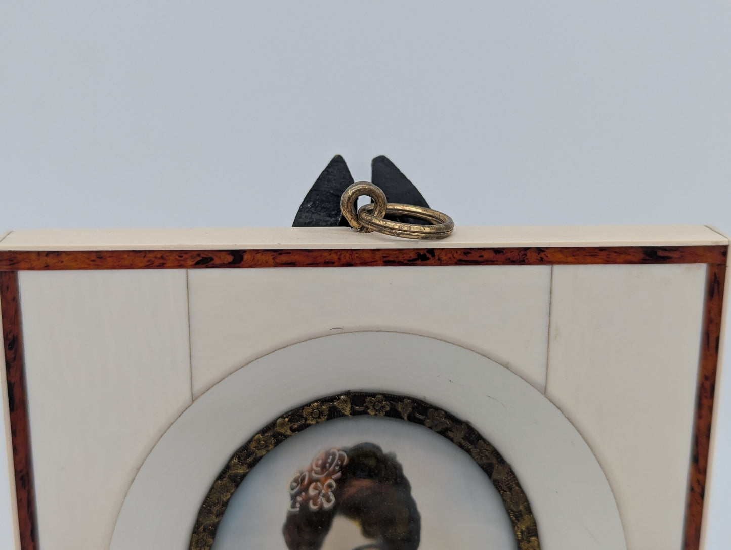 Lupenmalerei Herzogin von Devonshire feine Porträt Miniatur im Rahmen