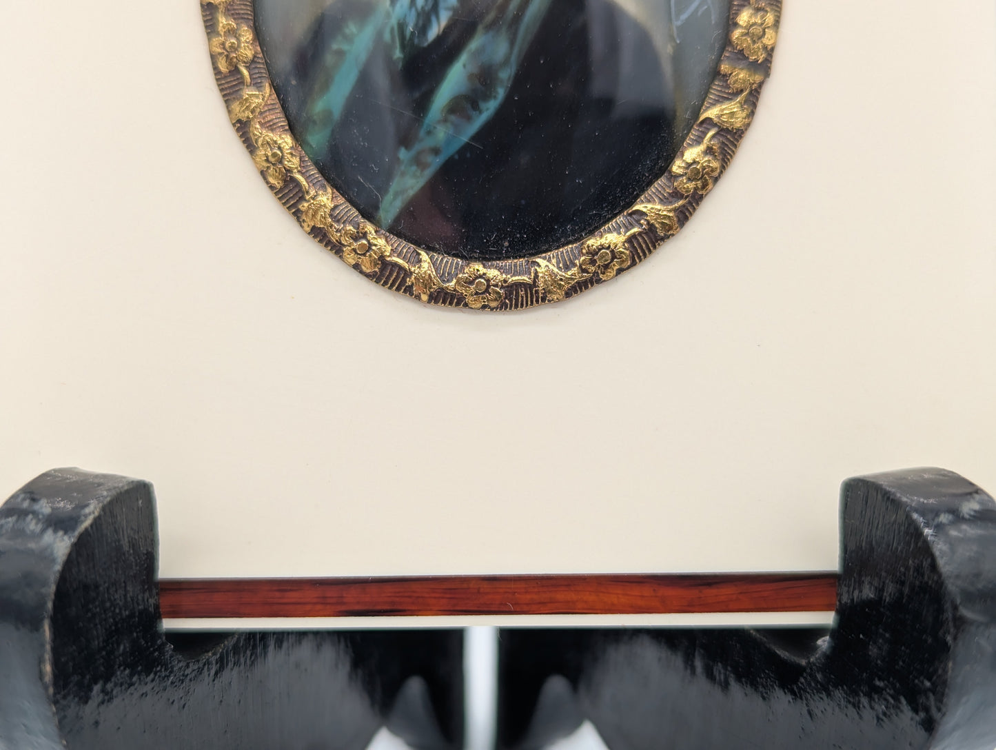 Lupenmalerei Richard Wagner feine Porträt Miniatur im ovalen Rahmen Bild