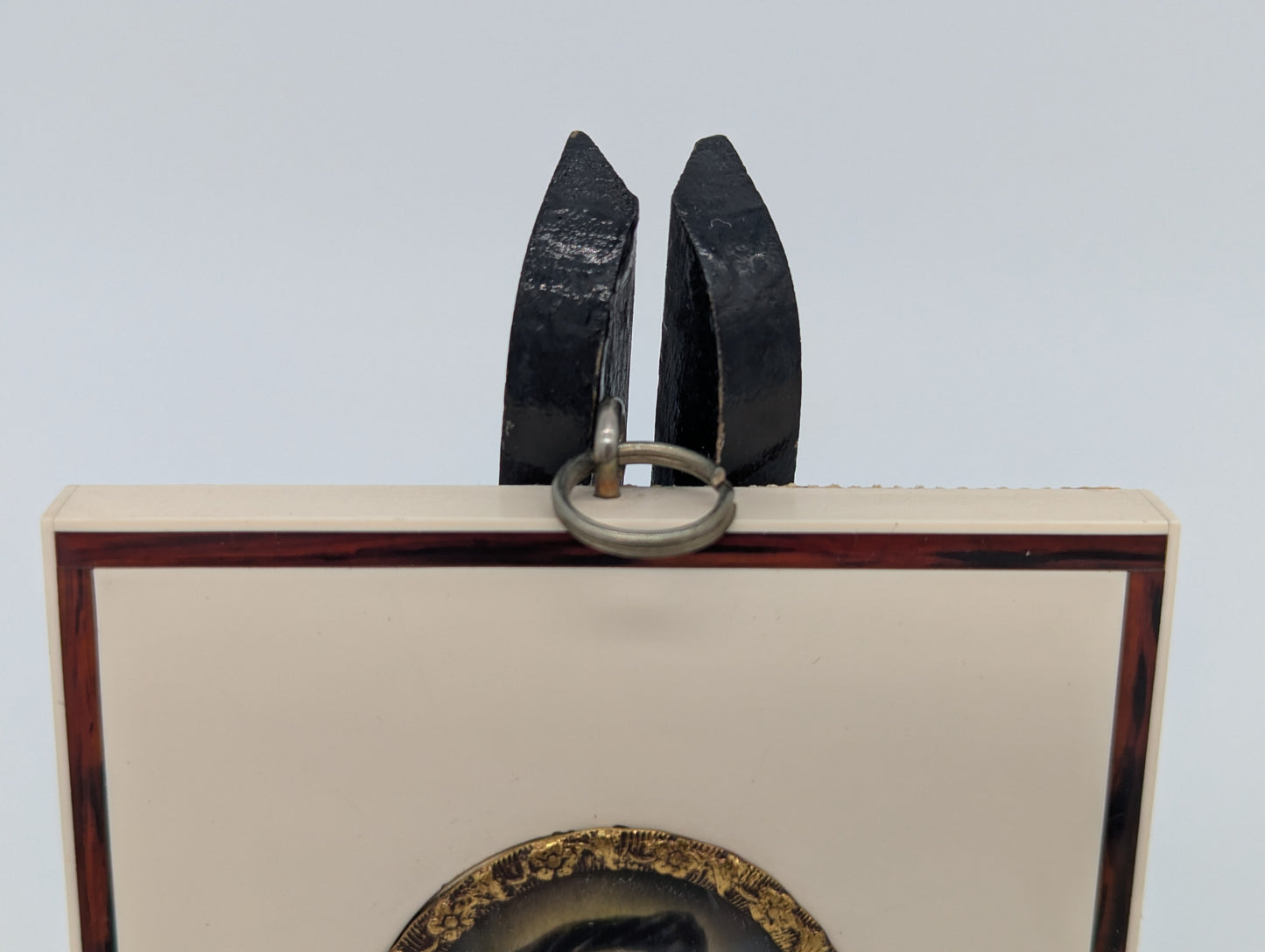 Lupenmalerei Richard Wagner feine Porträt Miniatur im ovalen Rahmen Bild