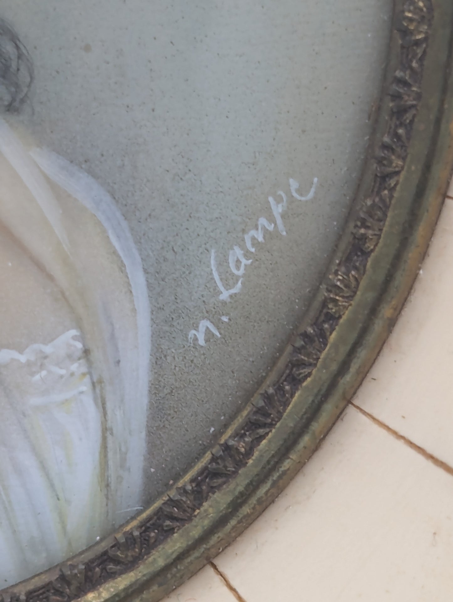 Lupenmalerei Großfürstin feine Porträt Miniatur im Rahmen klassisches Bild