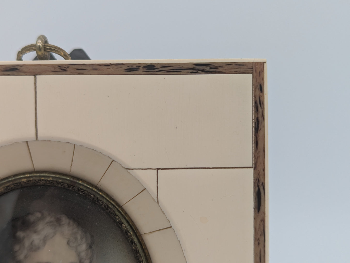 Lupenmalerei Großfürstin feine Porträt Miniatur im Rahmen klassisches Bild