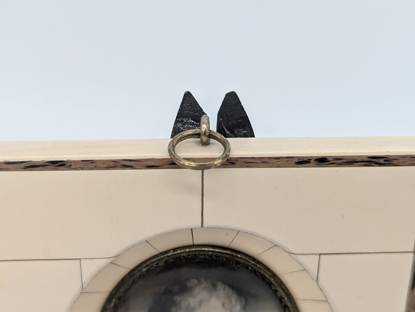 Lupenmalerei Großfürstin feine Porträt Miniatur im Rahmen klassisches Bild