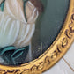 Lupenmalerei Madame Seriziat feine Porträt Miniatur im Rahmen Bild