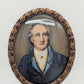 Lupenmalerei Johann Wolfgang von Goethe feine Porträt Miniatur im Rahmen Bild