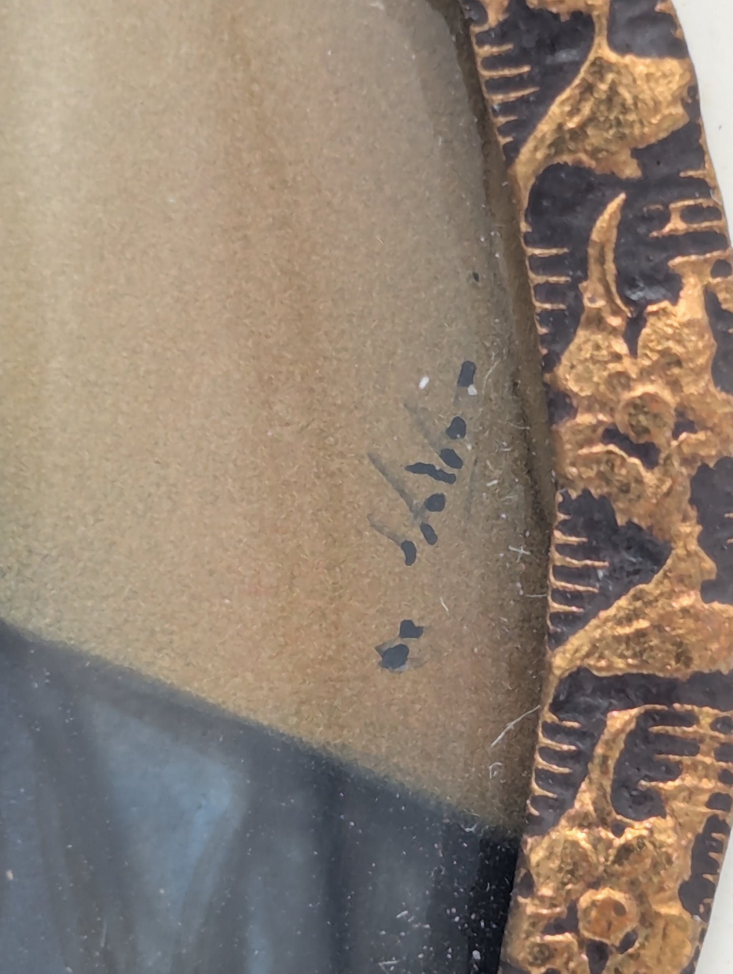 Lupenmalerei Johann Wolfgang von Goethe feine Porträt Miniatur im Rahmen Bild