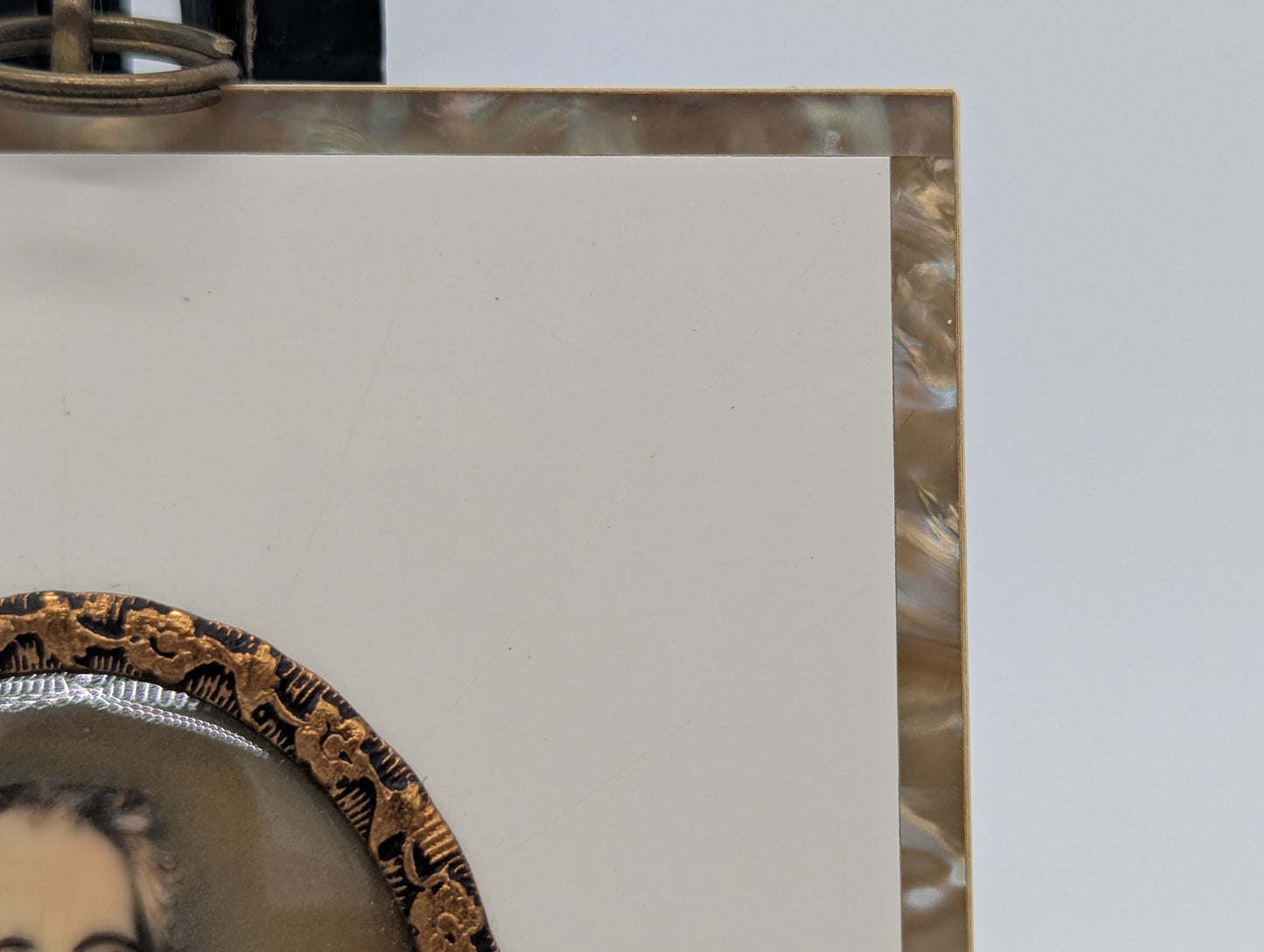 Lupenmalerei Johann Wolfgang von Goethe feine Porträt Miniatur im Rahmen Bild