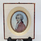 Lupenmalerei W. A. Mozart feine Porträt Miniatur im Rahmen Bild