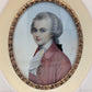Lupenmalerei W. A. Mozart feine Porträt Miniatur im Rahmen Bild