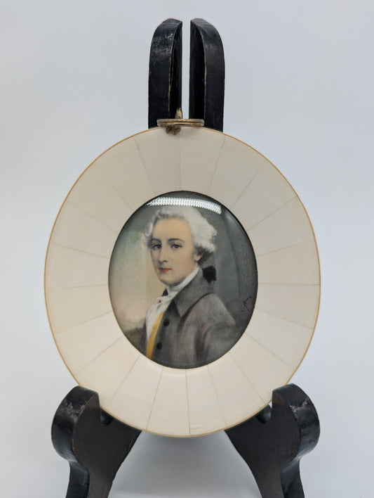 Lupenmalerei Miniaturmalerei Herzog feine Porträt Miniatur im Rahmen