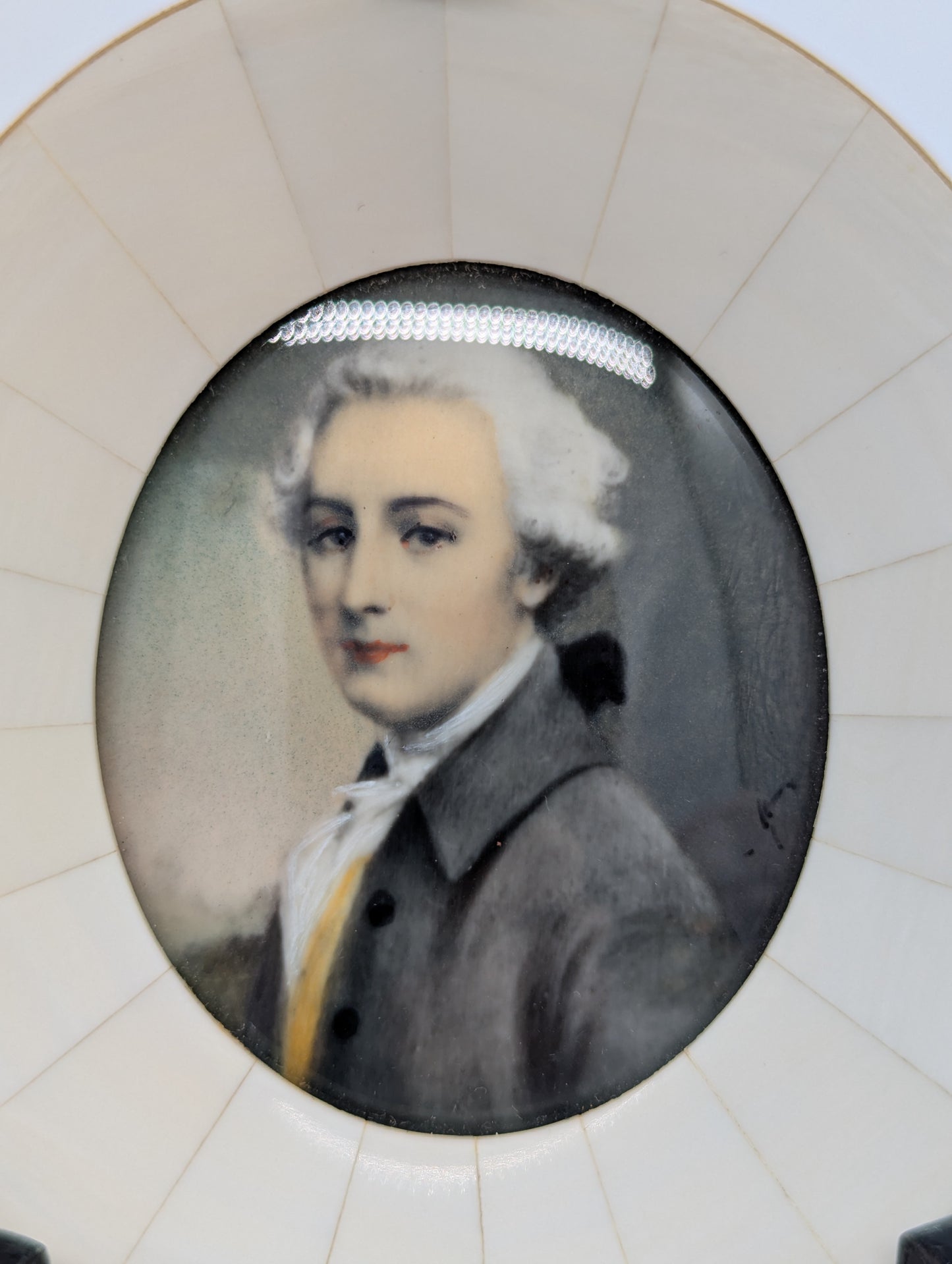 Lupenmalerei Miniaturmalerei Herzog feine Porträt Miniatur im Rahmen