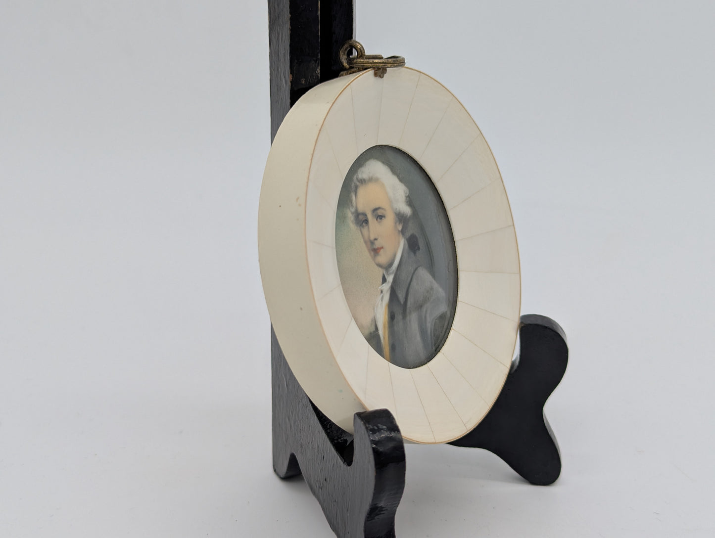 Lupenmalerei Miniaturmalerei Herzog feine Porträt Miniatur im Rahmen