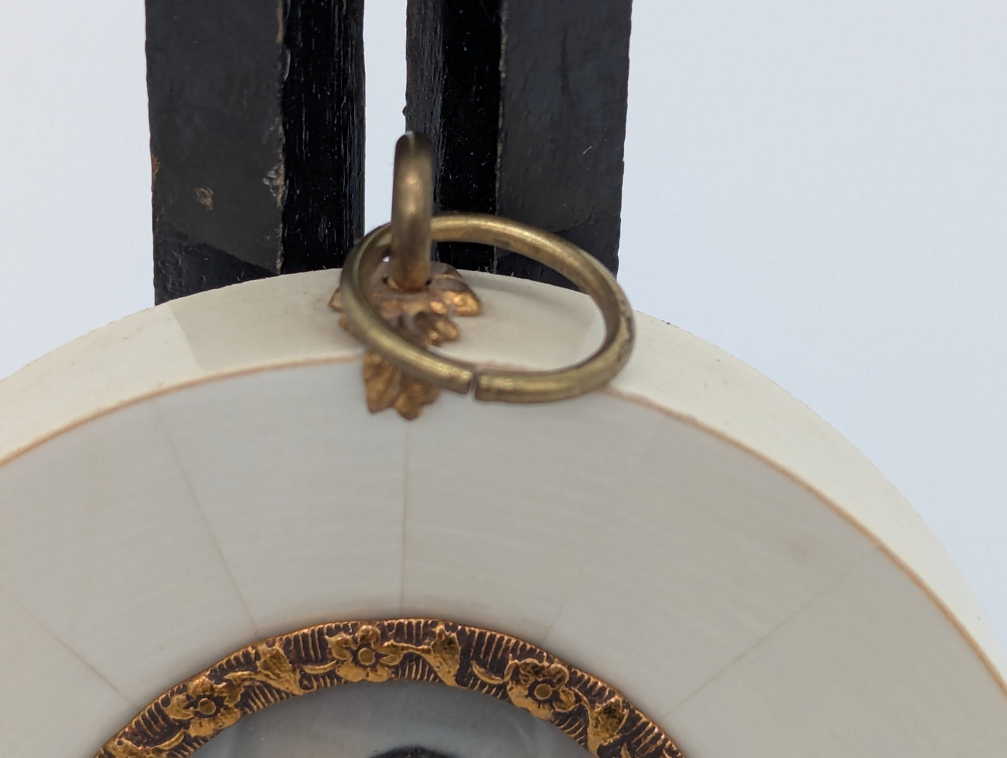 Lupenmalerei Fürstin von Liechtenstein feine Porträt Miniatur im Rahmen