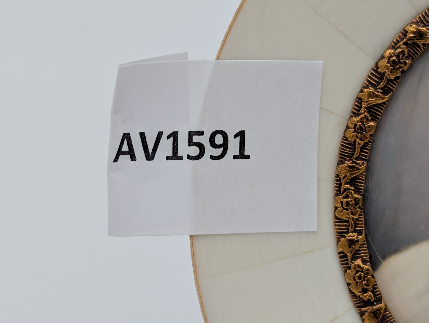 Lupenmalerei Fürstin von Liechtenstein feine Porträt Miniatur im Rahmen