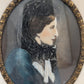 Lupenmalerei Miniaturmalerei Cosima Wagner feine Porträt Miniatur im Rahmen