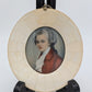 Lupenmalerei Wolfgang Amadeus Mozart Porträt Miniatur im Rahmen