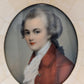 Lupenmalerei Wolfgang Amadeus Mozart Porträt Miniatur im Rahmen
