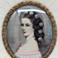 Lupenmalerei Miniatur Kaiserin Elisabeth Sisi Porträt Miniatur im Rahmen
