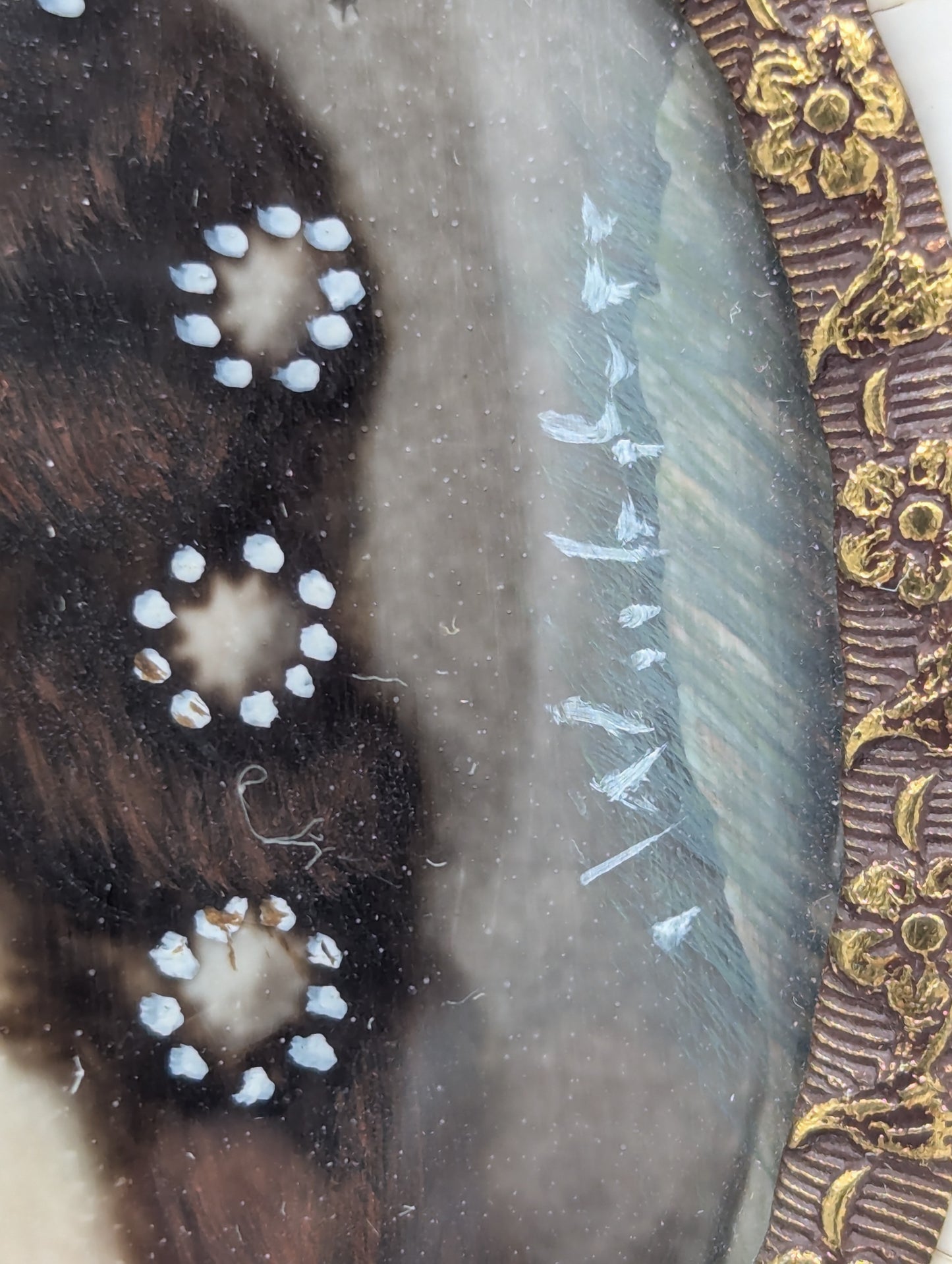 Lupenmalerei Miniatur Kaiserin Elisabeth Sisi Porträt Miniatur im Rahmen