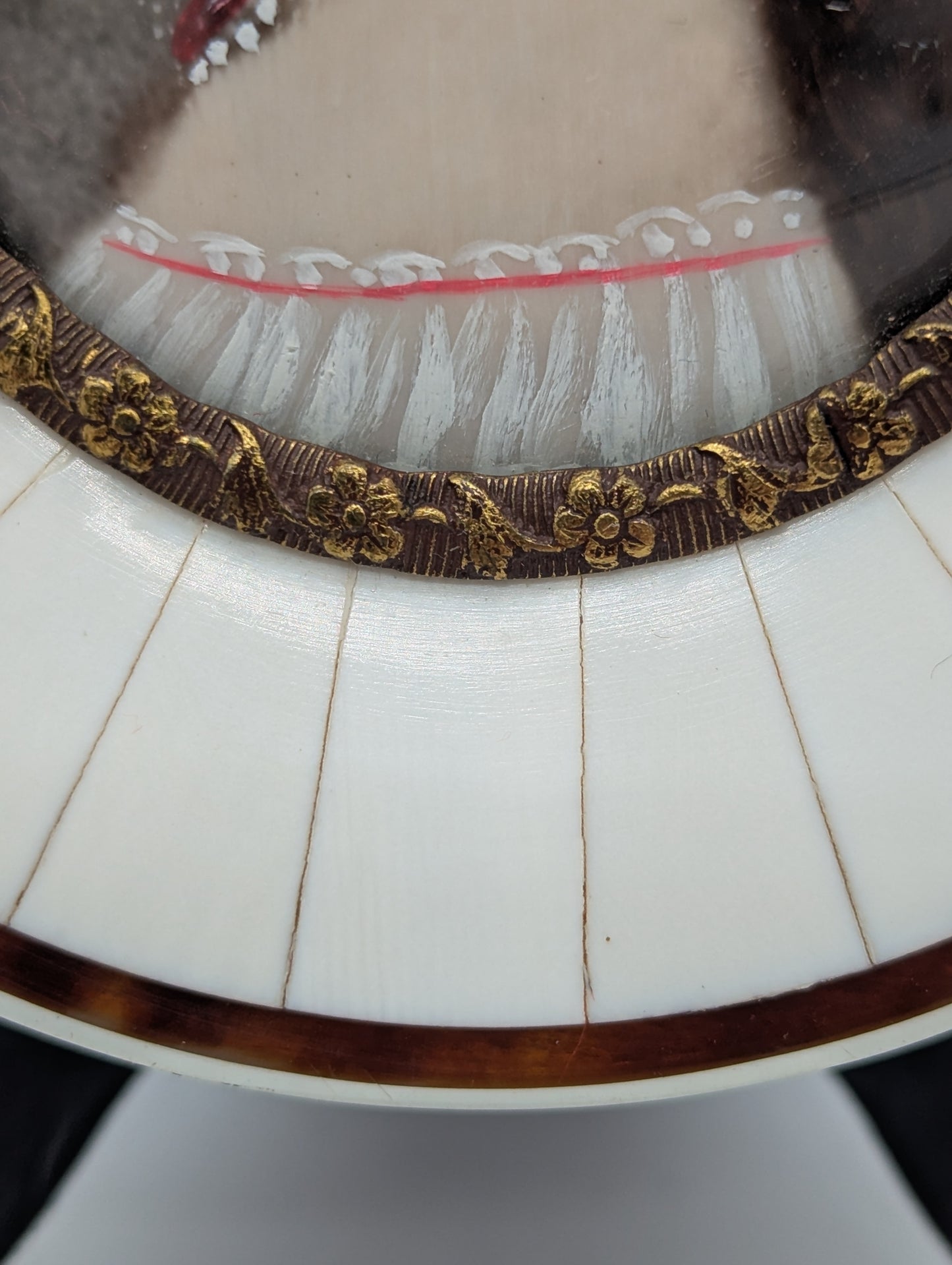 Lupenmalerei Miniatur Kaiserin Elisabeth Sisi Porträt Miniatur im Rahmen