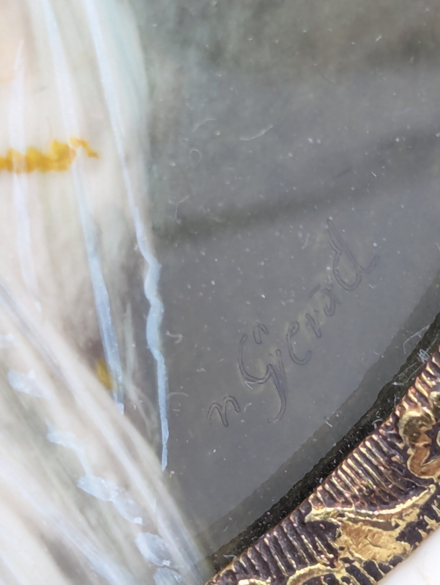 Lupenmalerei Miniaturmalerei Adlige Dame feine Porträt Miniatur im Rahmen