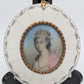 Lupenmalerei Miniaturmalerei Lady Caroline feine Porträt Miniatur im Rahmen
