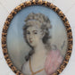 Lupenmalerei Miniaturmalerei Lady Caroline feine Porträt Miniatur im Rahmen