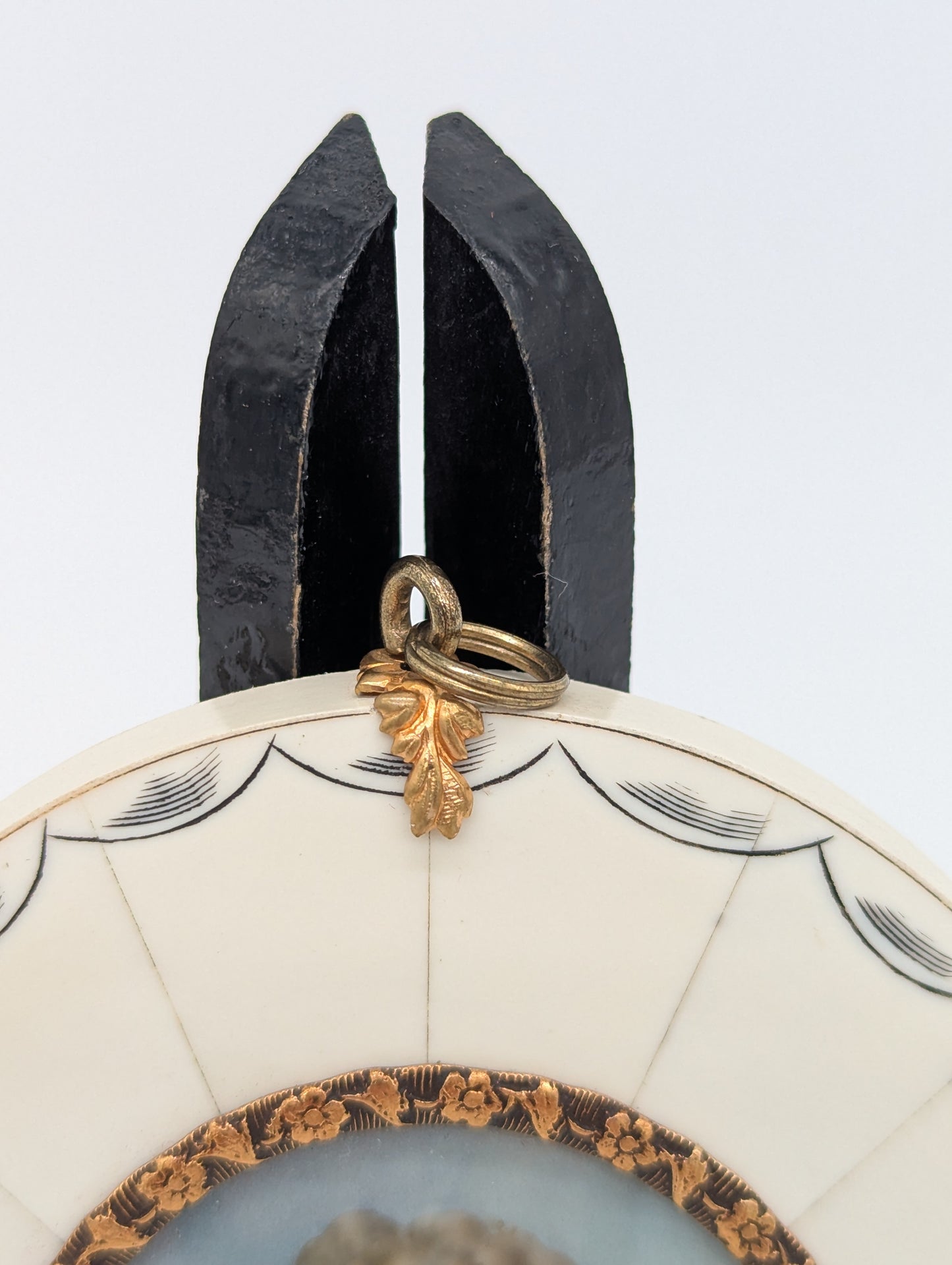 Lupenmalerei Miniaturmalerei Lady Caroline feine Porträt Miniatur im Rahmen