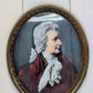 Lupenmalerei Constanze Mozart feine Porträt Miniatur im Rahmen